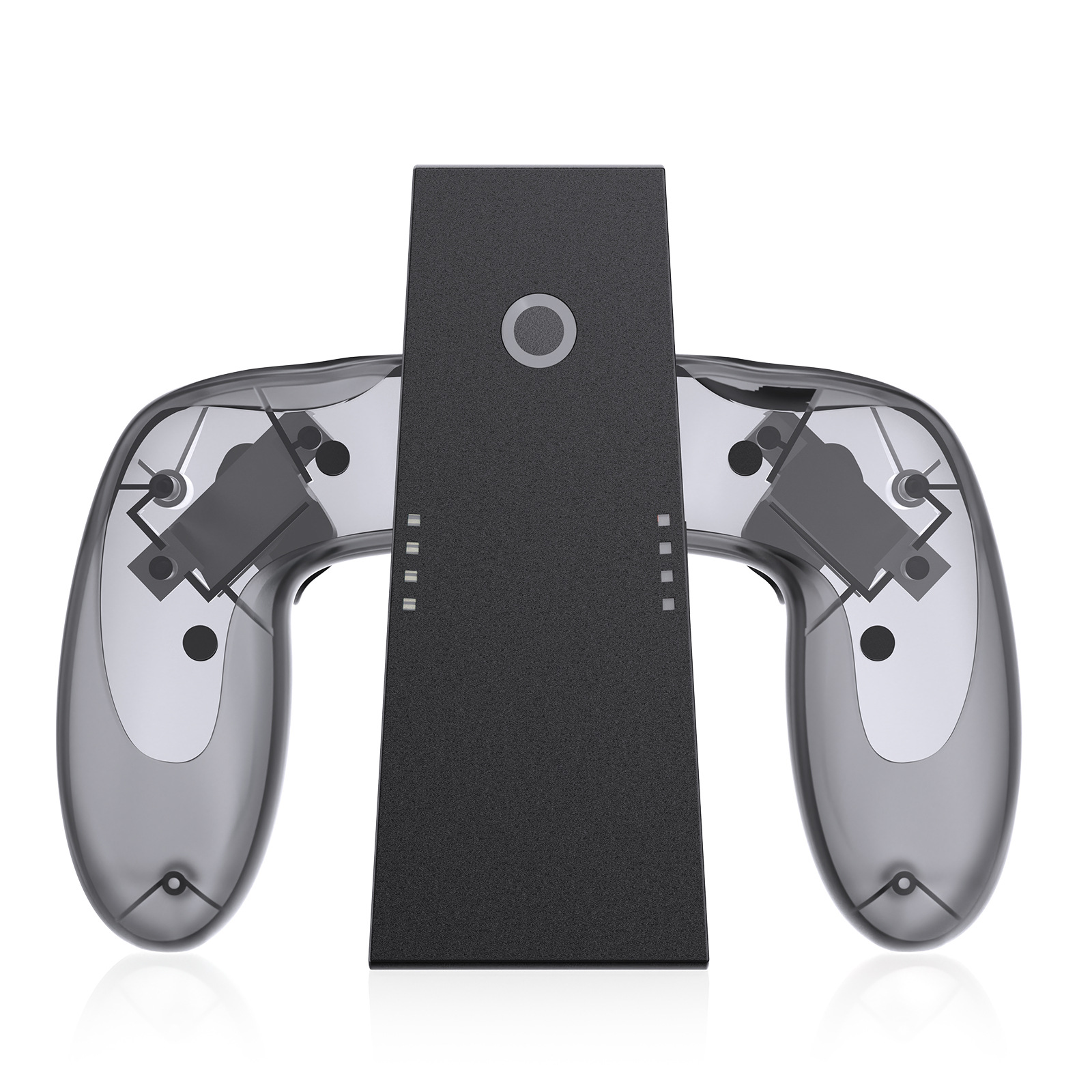 JYS-NS2287B For Nintendo Switch 2 Controller Charging Grip Magnetic Charging Dock with GL / GR Buttons - Transparent Grey
