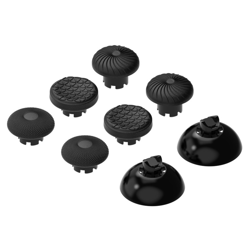 DATA FROG PS5EC8-BK-NUG 8Pcs/Set Thumbstick Caps for PS5 / PS4 / XBOX / Nintendo Switch Controller Gaming Accessories - Black