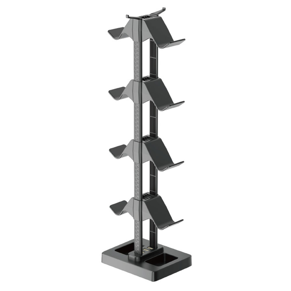 IPLAY HBS-2846 Gamepad Storage Stand 8 Controllers Charging Station for PS5 PS4 Xbox Switch Pro Desktop Organizer with Cable Management