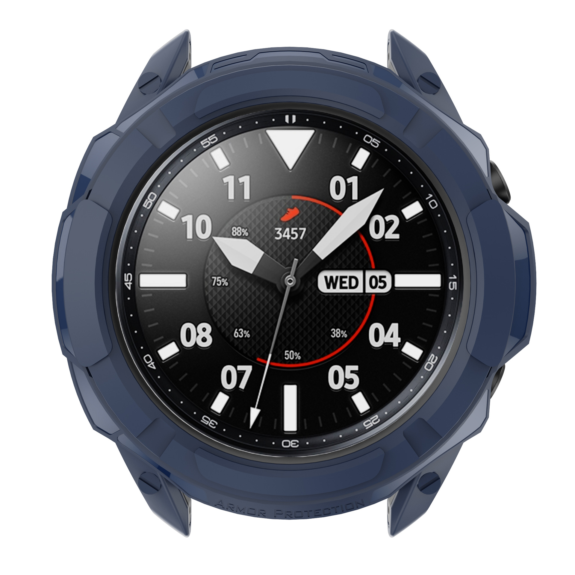 

Soft TPU Armor Protective Watch Frame Case for Samsung Galaxy Watch3 45mm - Midnight Blue, Galaxy Watch3 45mm