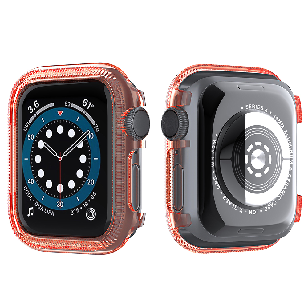 

Anti-scratch Clear Hard PC Smart Watch Protective Case Cover Frame for Apple Watch Series 3/2/1 42mm - Transparent Orange, Apple Watch Series 1 42mm