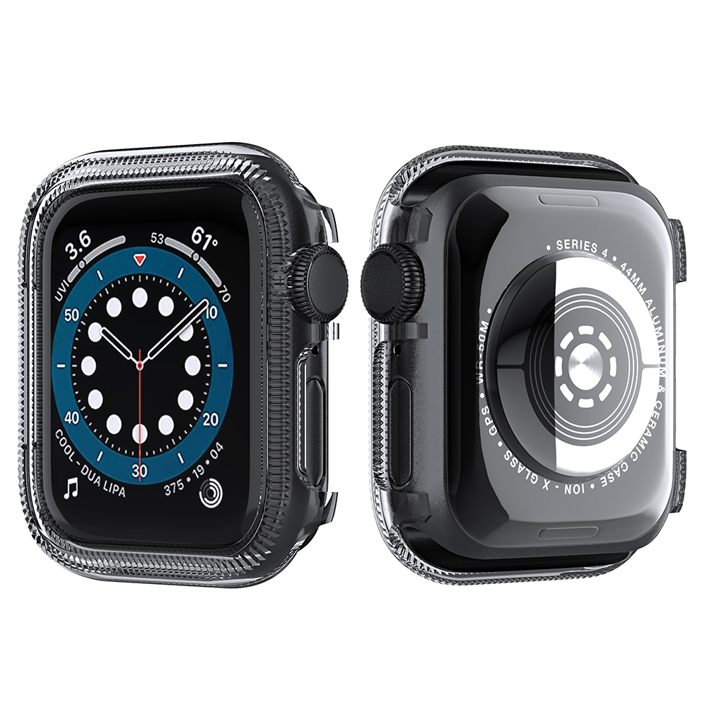 

Smart Watch Clear Case Comparify PC Protective Cover Frame Для Apple Watch Series 6/5/4 / SE 44mm - Прозрачный Черный, Apple Watch Series 6 44mm