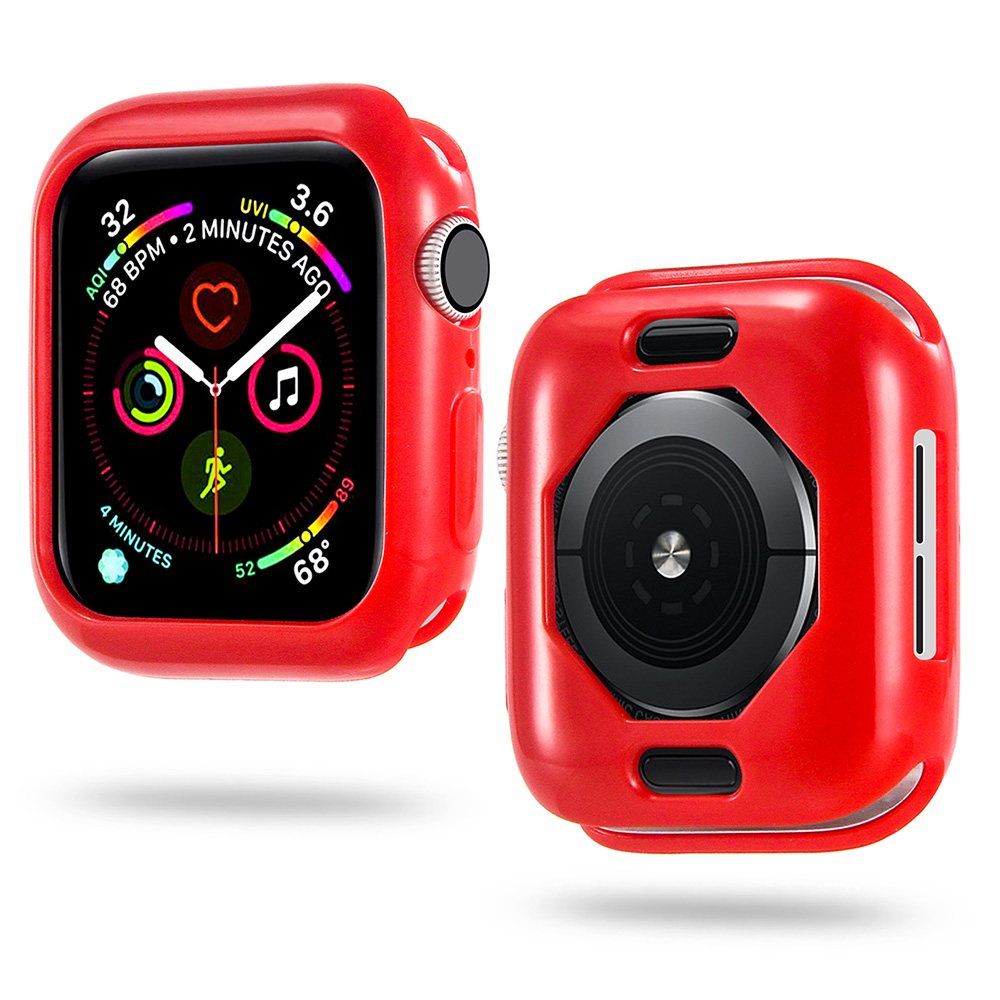 

Для Apple Watch Series 7 45 Мм Легкий Мягкий Мягкий TPU Сплошной Цвет Смарт-часы Чехол Чехол - Красный, Apple Watch Series 7 45mm