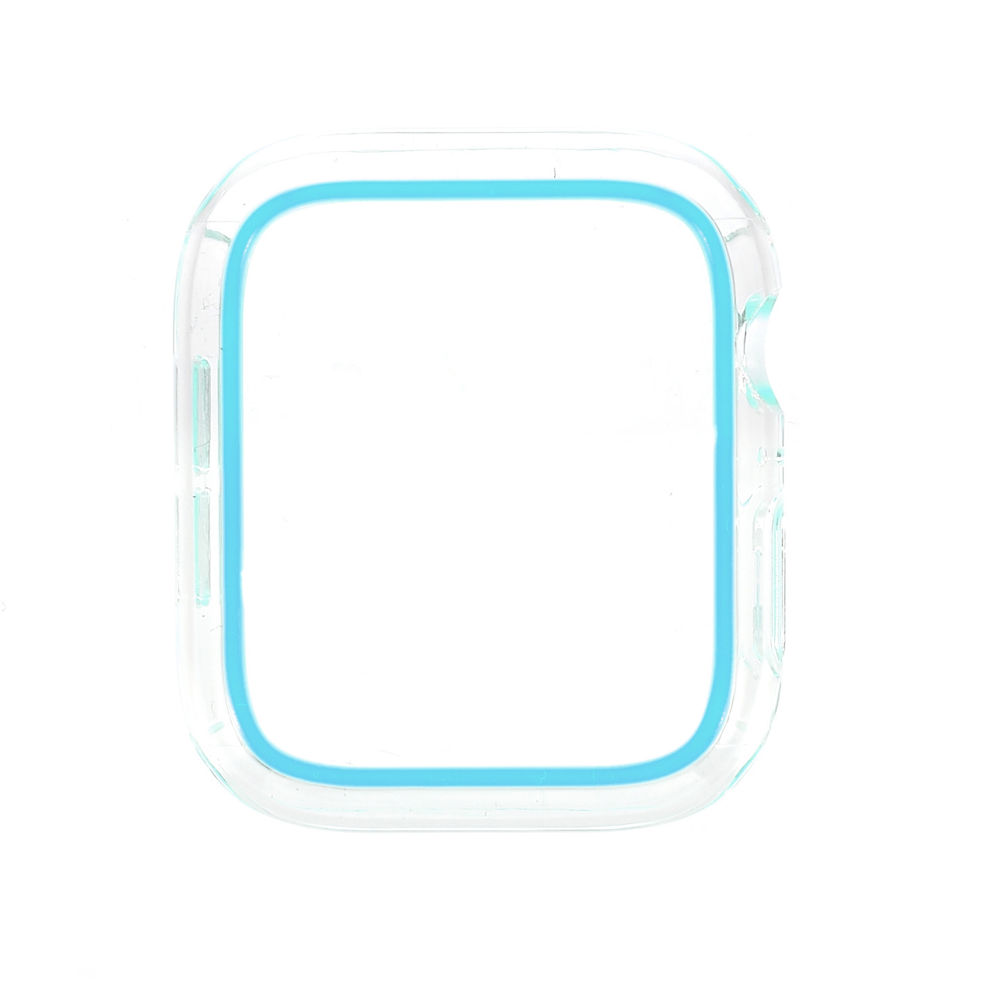 

RURIHAI For Apple Watch Series 7 45mm / Series 8 45mm Luminous Hard PC Frame Protective Cover Ultra-thin Hollow-out Watch Case - Blue, Apple Watch Series 7 45mm