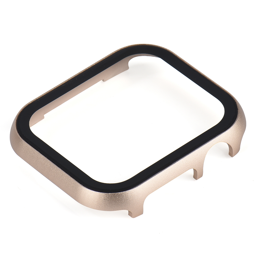 

Für Die Apple Watch Series 3 2 1 38 mm Vollschutz Metall Uhrengehäuse Mit Temperiertem Glasschildschutzschutz - Gold, Apple Watch Series 1 38mm