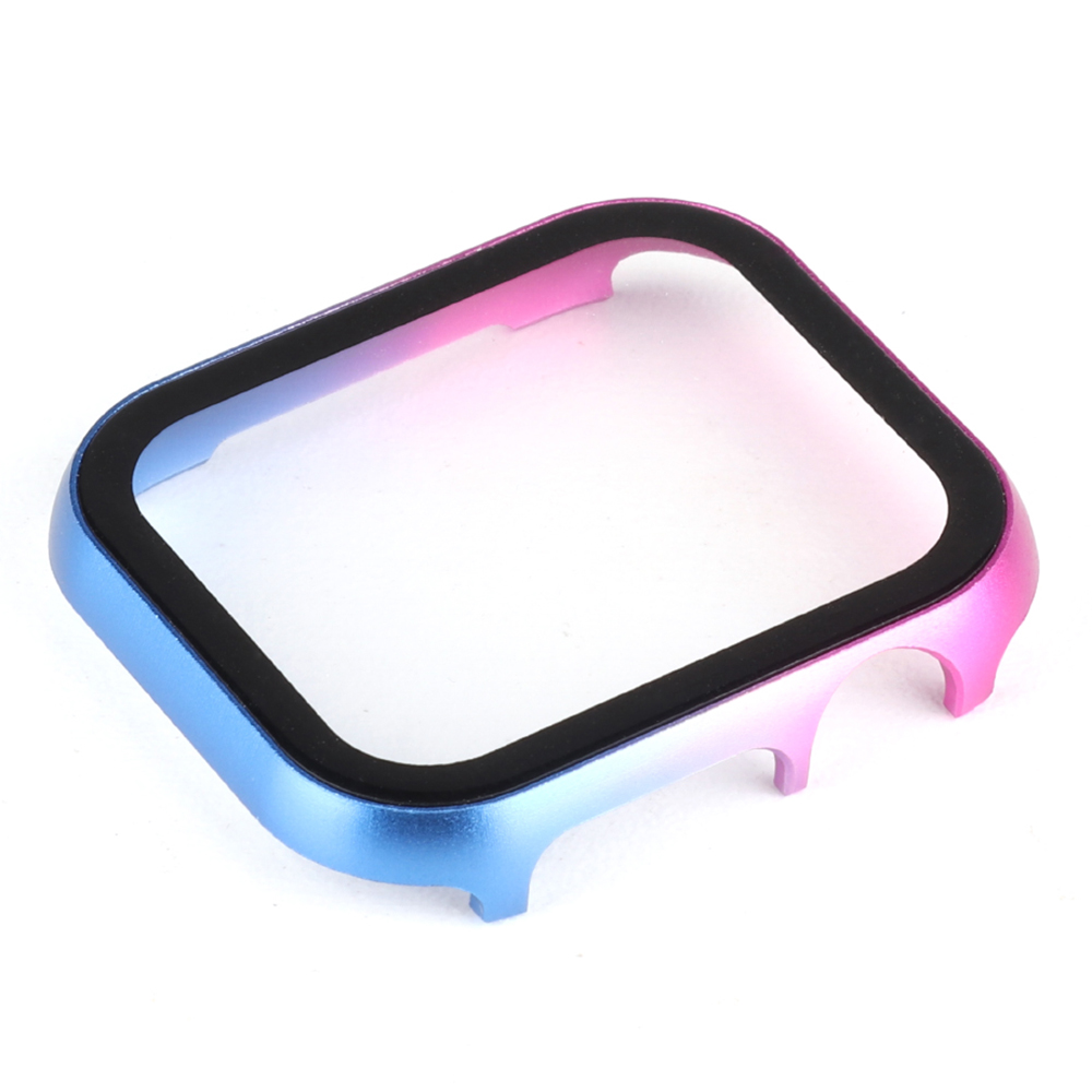 

Für Die Apple Watch Series 3 2 1 38 mm Vollschutz Metall Uhrengehäuse Mit Temperiertem Glasschildschutzschutz - Blaurosa Gradient, Apple Watch Series 1 38mm