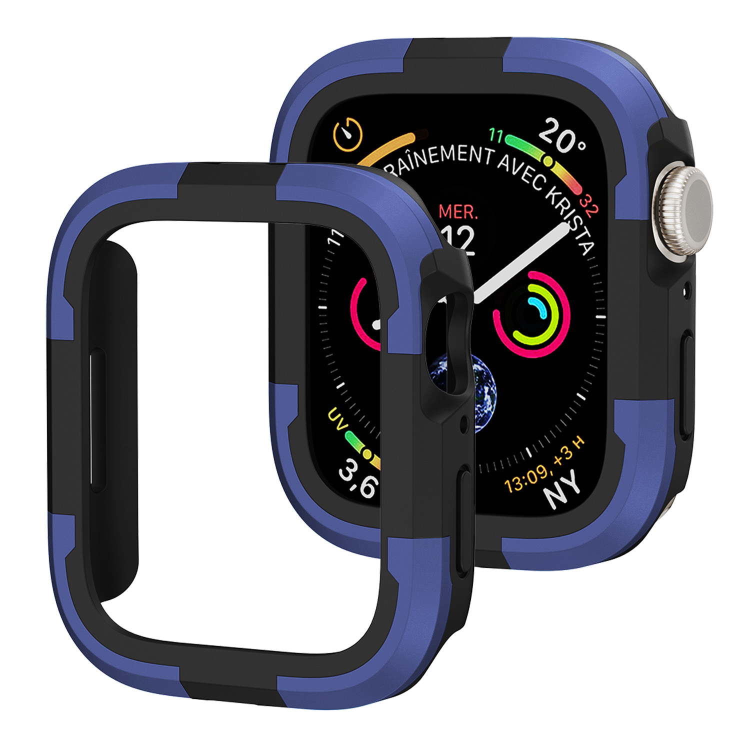 

Für Die Apple Watch Series 8 / 7 45 mm TPU+PC Rugged Shock Proof Case Anti-kratzer-rahmenbezugsabdeckung - Lila, Apple Watch Series 9 45mm
