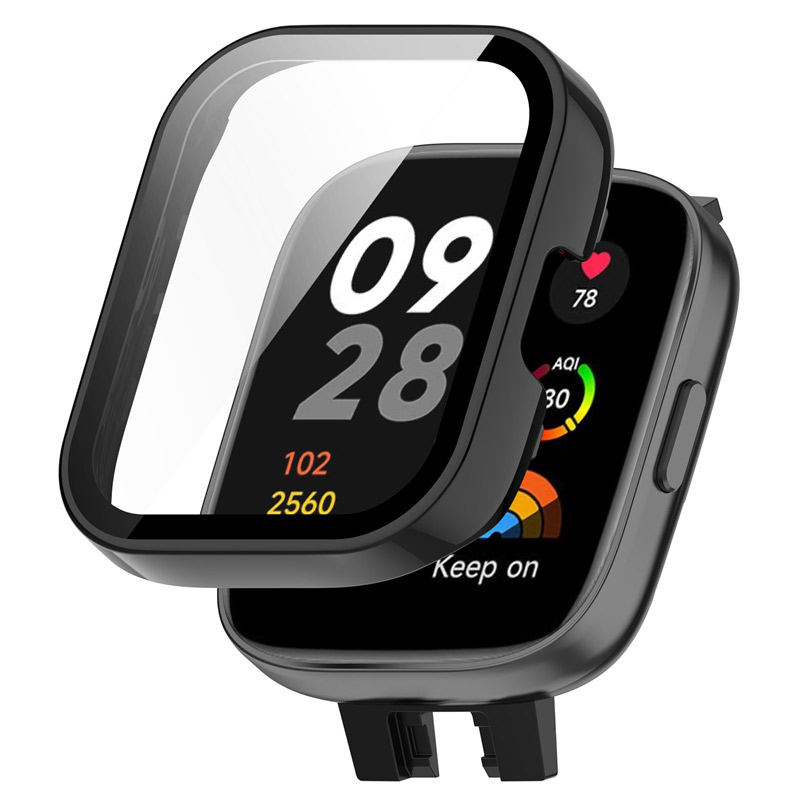 

Enkay -hut Prince Für Xiaomi Redmi Watch 3 Hard PC -hülle Gesamtschutzbezirk Mit HD -temperaturglasfilm - Schwarz, Xiaomi Redmi Watch 3