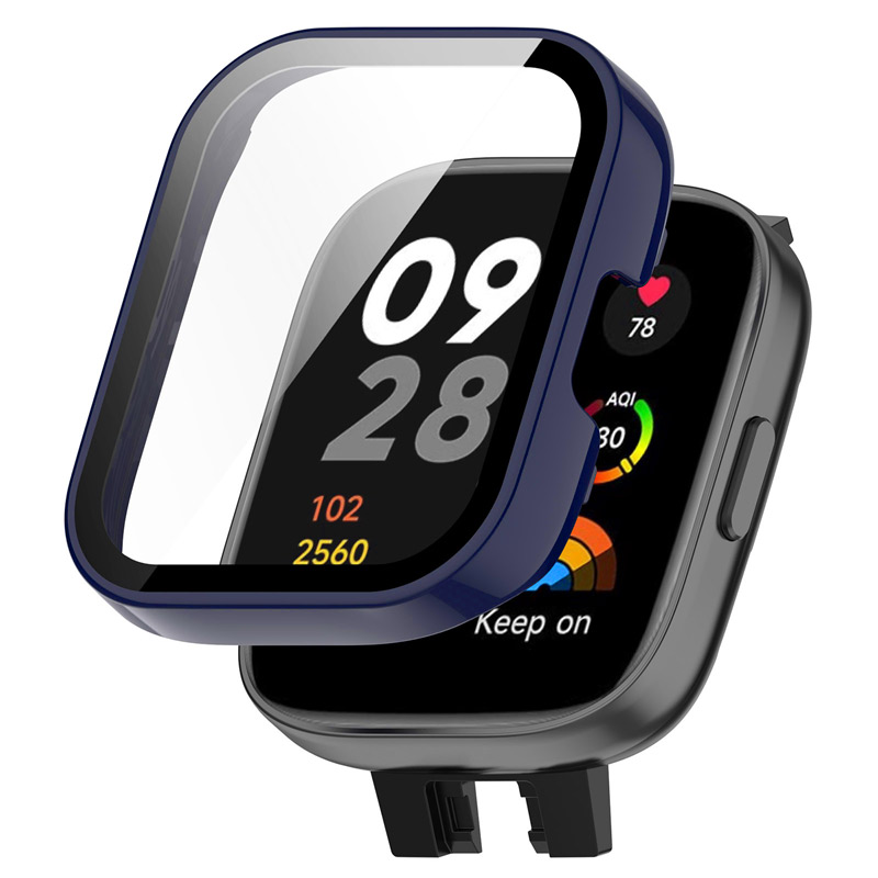

Enkay -hut Prince Für Xiaomi Redmi Watch 3 Hard PC -hülle Gesamtschutzbezirk Mit HD -temperaturglasfilm - Blau, Xiaomi Redmi Watch 3