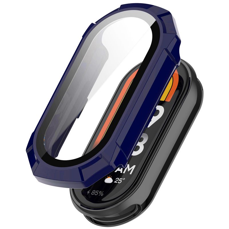 

Enkay Hut Prince Für Xiaomi Smart Band 8 Vollbeschwerde Hartpc Uhrengehäuse Mit HD -temperaturglasfilm - Blau, Xiaomi Smart Band 8