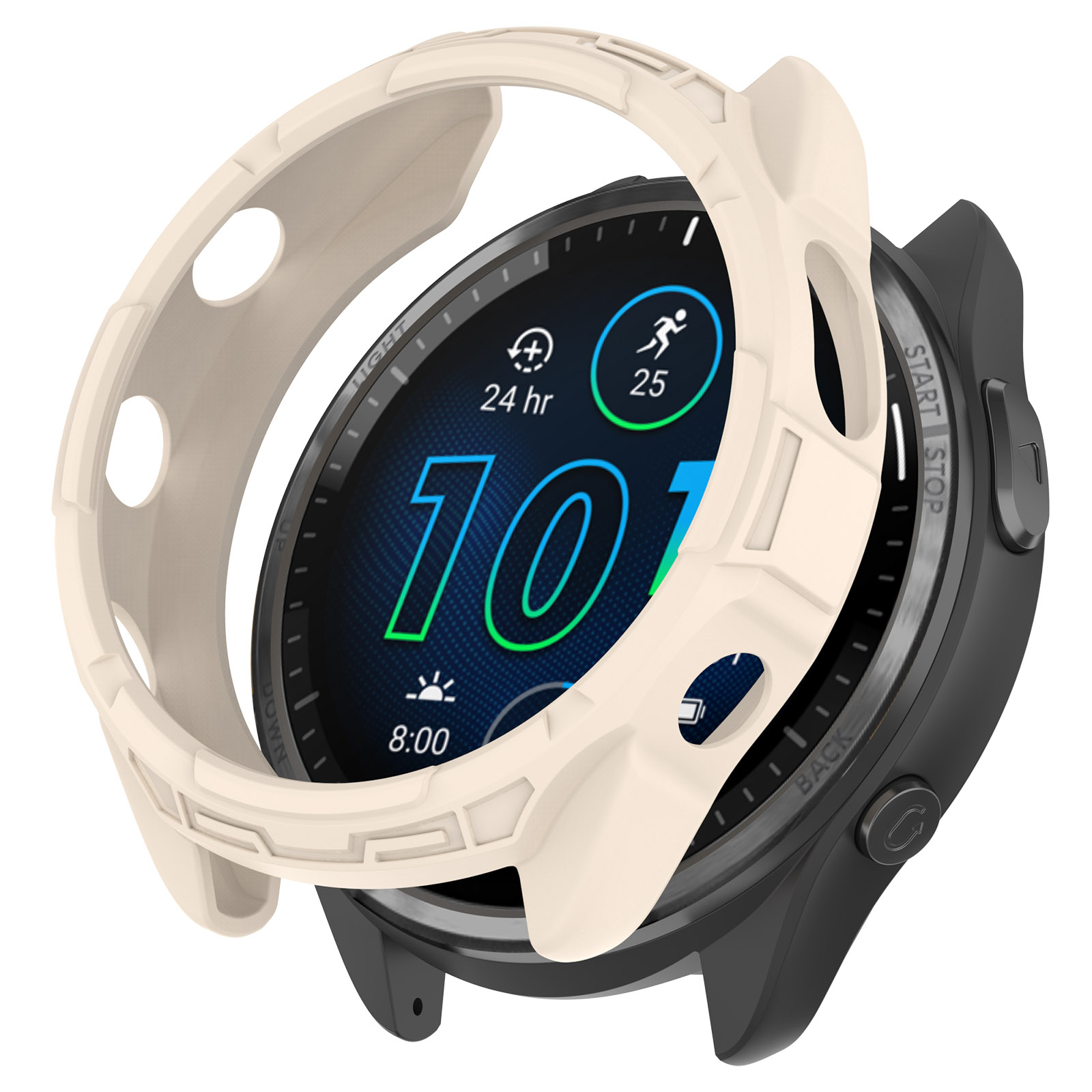 

Für Garmin Forerunner 965 TPU Watch Case Hohlrout - Sternenlicht, Garmin Forerunner 965