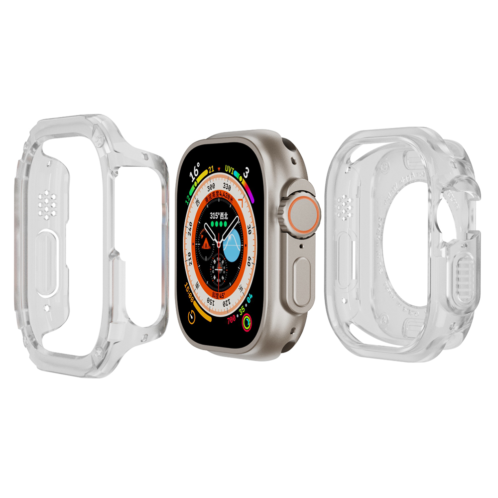 

Watch Case Für Die Apple Watch Series 8 7 41mm / Serie 6 5 4 SE (2022) SE 40 mm TPU+PC Schockdichte Rahmenabdeckung - Transparent, Apple Watch Series 6 40mm