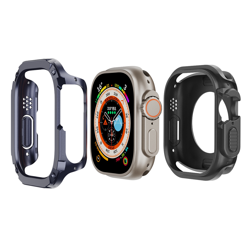 

Watch Case Für Die Apple Watch Series 8 7 41mm / Serie 6 5 4 SE (2022) SE 40 mm TPU+PC Schockdichte Rahmenabdeckung - Mitternachtsblau, Apple Watch Series 6 40mm