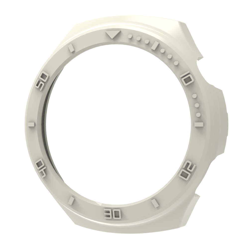 

Für Huawei Watch 4 Pro Anti-scratch PC Watch Case Hohlschutzrahmen Mit Skala - Weiss, Huawei Watch 4 Pro