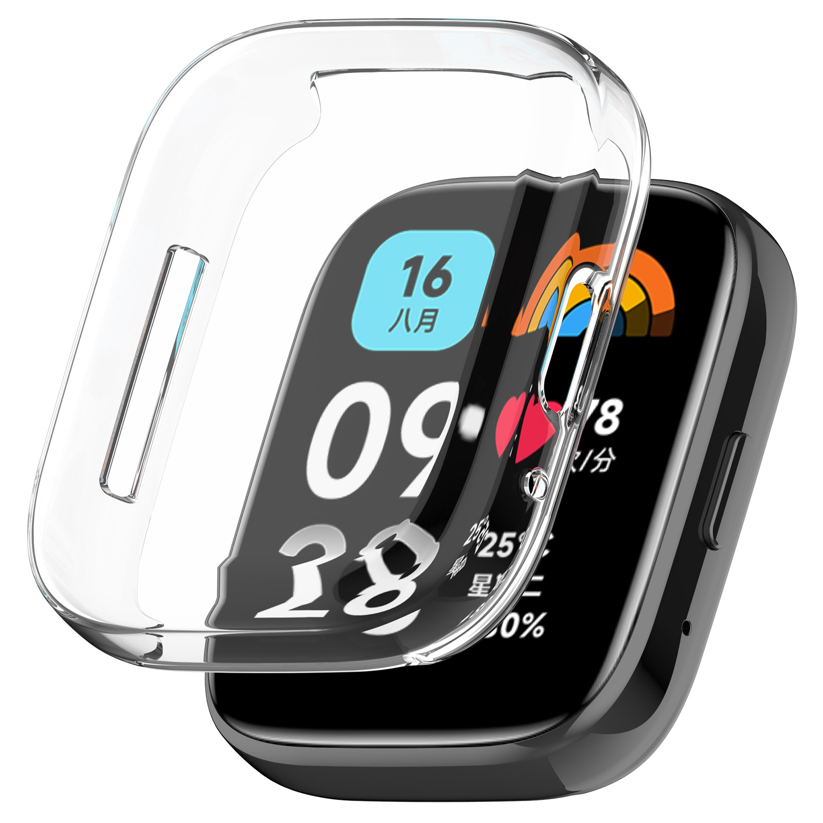 

Für Xiaomi Redmi Watch 3 Lite TPU Watch Case Anti-fall-elektroplatte Vollständige Abdeckung - Transparent, Xiaomi Redmi Watch 3 Lite