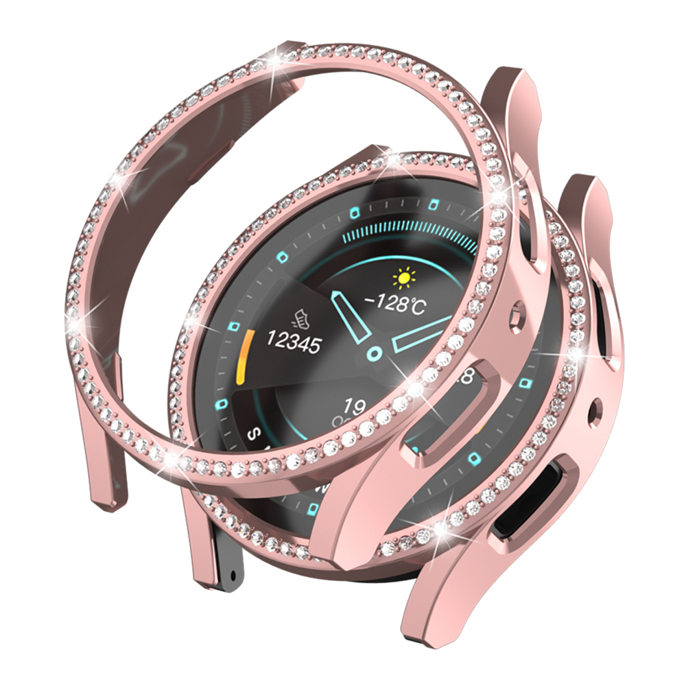

Hartes PC -fallabdeckung Für Samsung Galaxy Watch6 40 -mm -strass -dekorated Hollow Watch Case Protector - Rosa, Galaxy Watch6 40mm