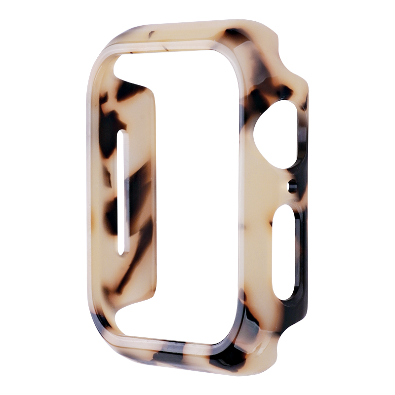 

Für Die Apple Watch Series 7 / 8 45 mm Gemusterte Harz Watch Case Anti-drogen-smart Watch Case Cover - Kuhmuster, Apple Watch Series 9 45mm