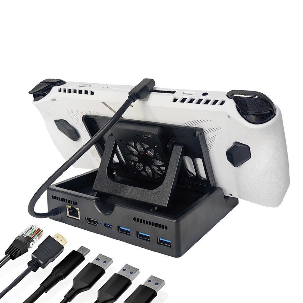 

Multifunktions-ladedock Für Asus ROG Ally Game Console 6-in-1-typ-c-dockingstation Mit Kühllüfter