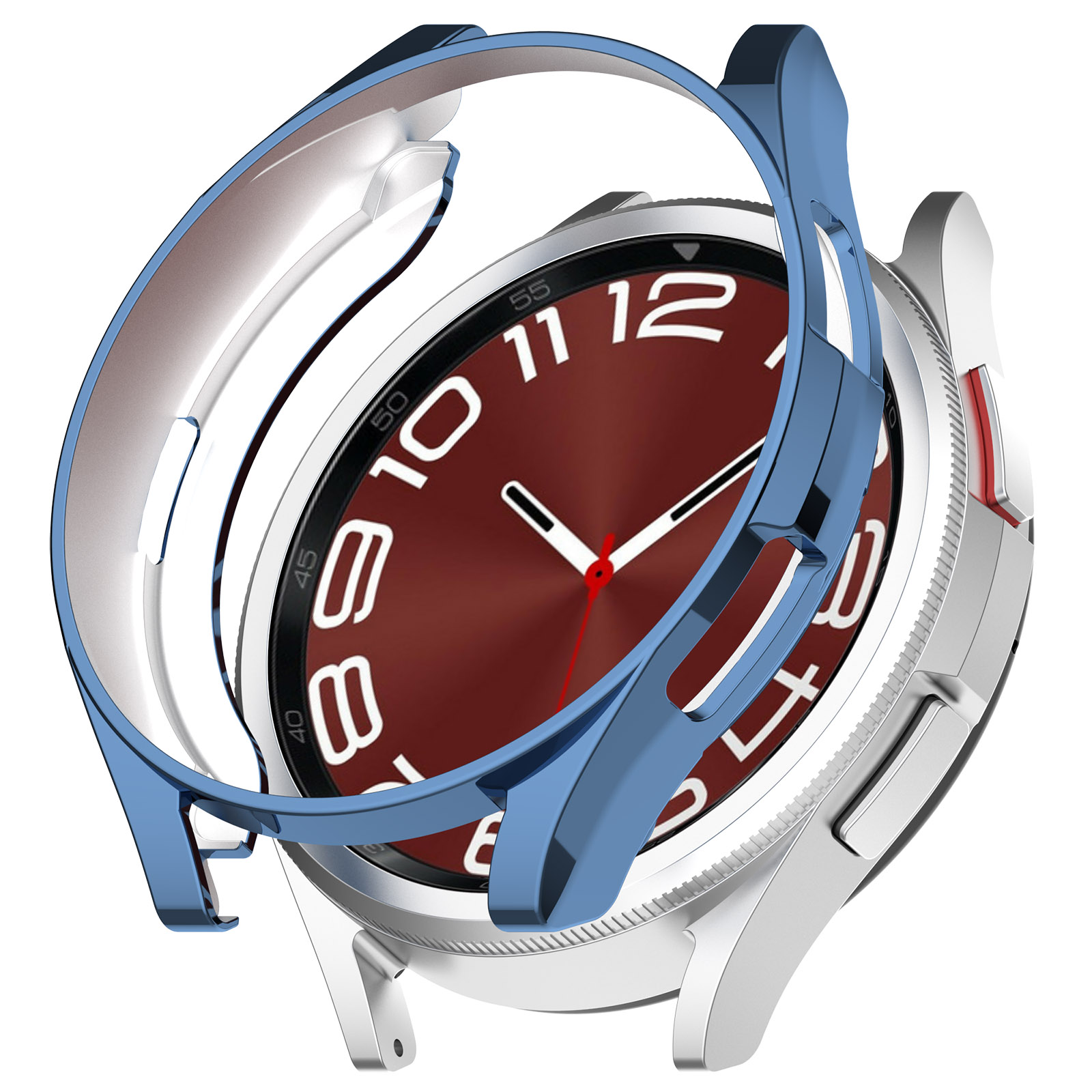 

Für Samsung Galaxy Watch6 Classic 43mm Anti-drop TPU Watch Case Hohlen Schutzrahmen - Blau, Galaxy Watch6 Classic 43mm