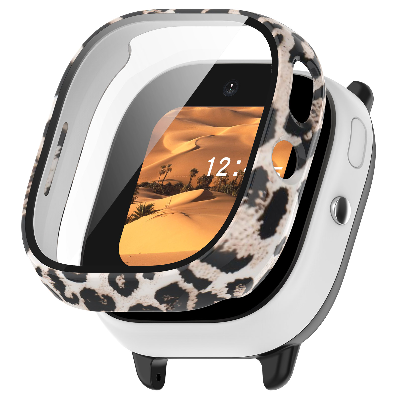 

Für Verizon Gizmowatch Disney Edition Stylish PC Anti-collision Watch Hülle Mit Integriertem, Temperamentvollem Glasfilm - Leopardendruck, Verizon GizmoWatch Disney Edition