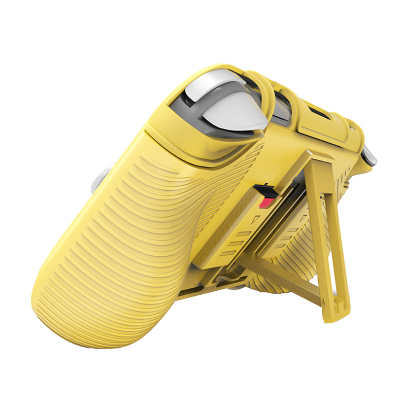 

SM052 2 in 1 Schutzhülle Für Nintendo Switch Lite Anti-Slip ABS+TPU Standabdeckung Mit Spielkartensteckplätzen - Gelb