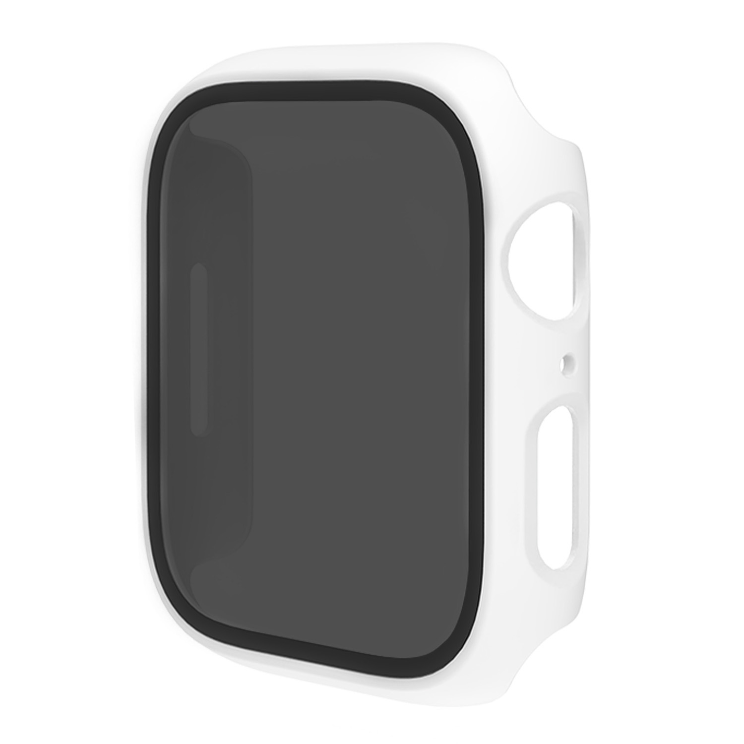 For Apple Watch Series 4   5   6   SE   SE (2022) 44mm Integrate Hard PC Case Cover Smart Watch Case Protector with Anti-Spy Tempered Glass Screen Fil
