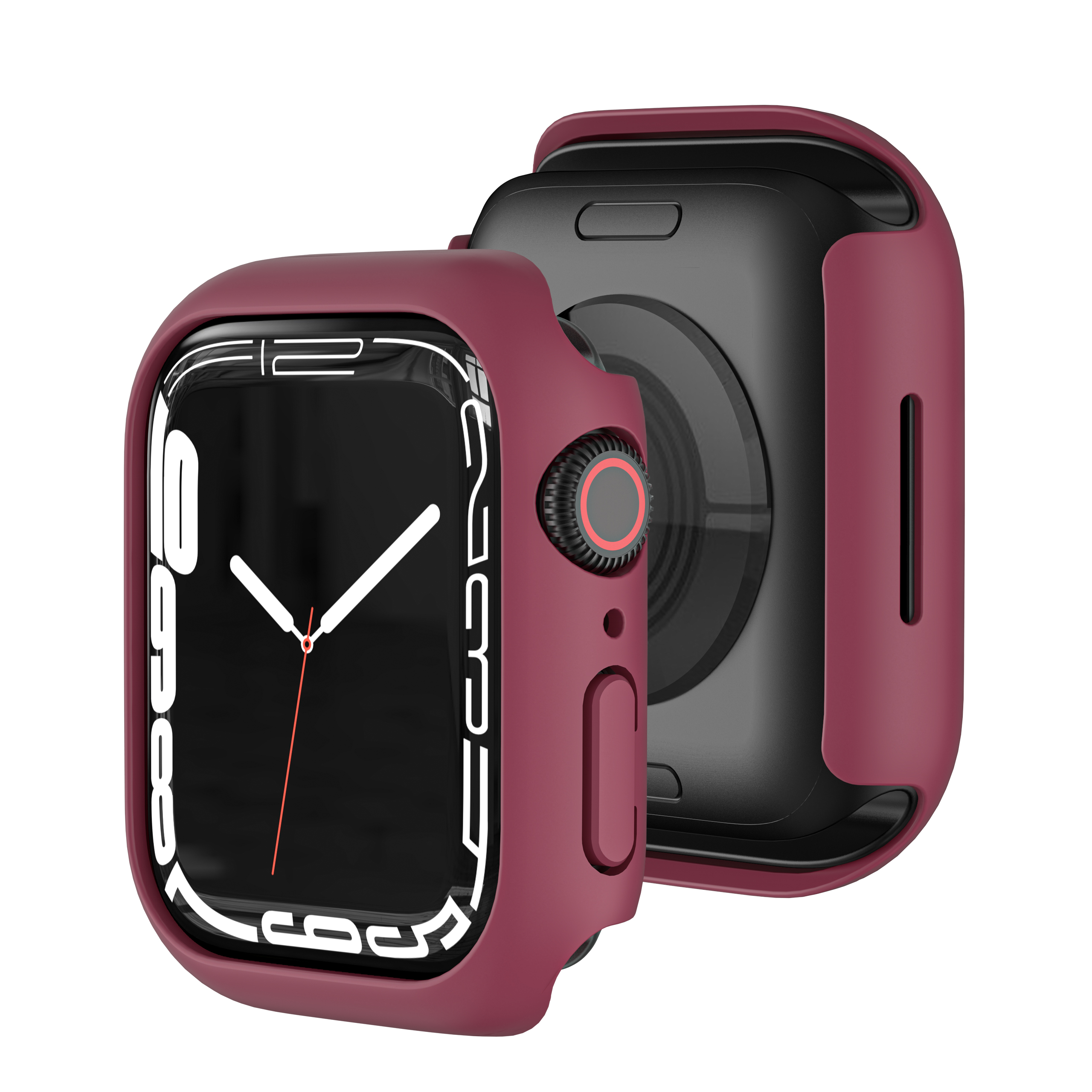 

Hard PC Protective Watch Case Edge Rame Cover Для Apple Watch Series 7 45 мм - Темно-красный, Apple Watch Series 8 45mm