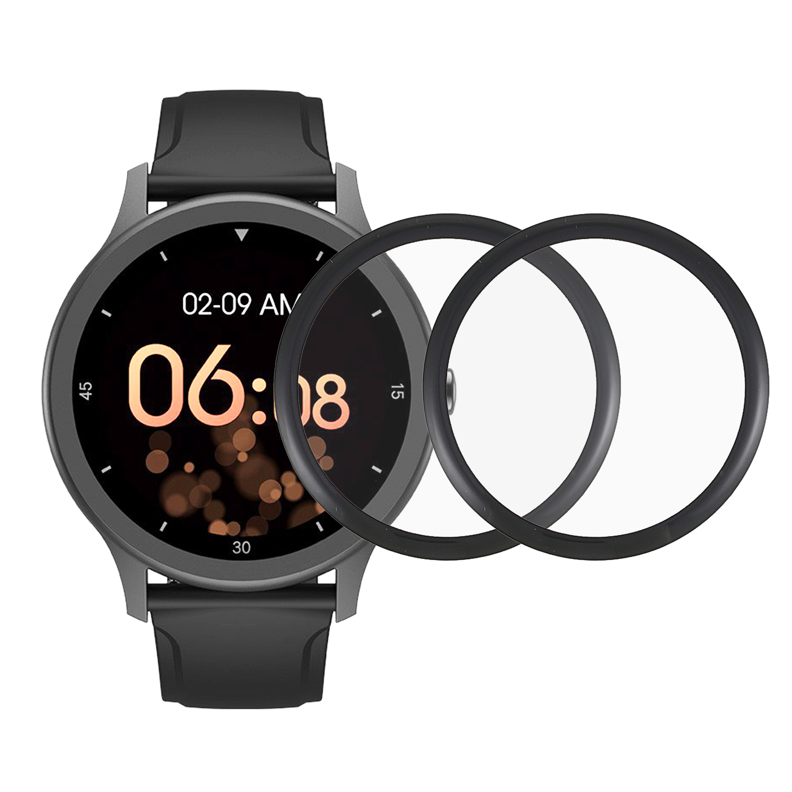 

For Ticwatch GTK 2Pcs/Set Anti-Scratch HD PMMA Soft Film Screen Protector, Other Smartwatch Models