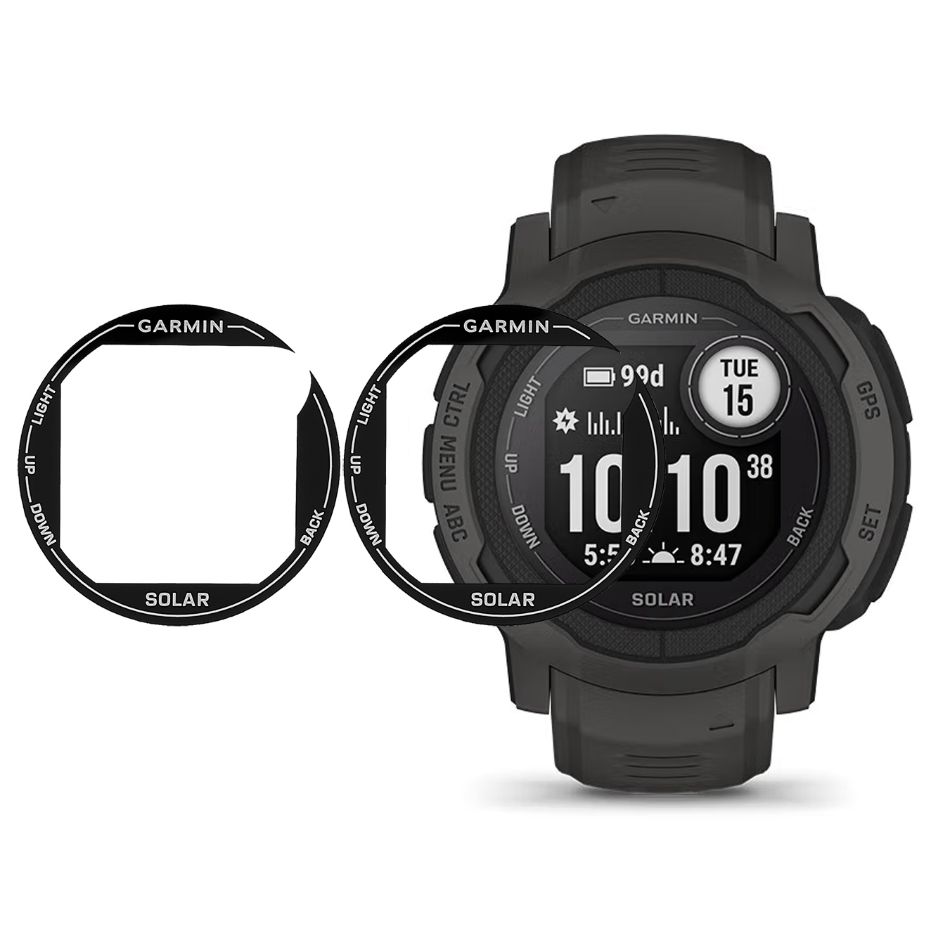 

Для Инстинкта Garmin 2 2PCS/SET AntiS-Scratch 3D Изогнутый Край HD PMMA Soft Film Protector, Garmin Instinct 2