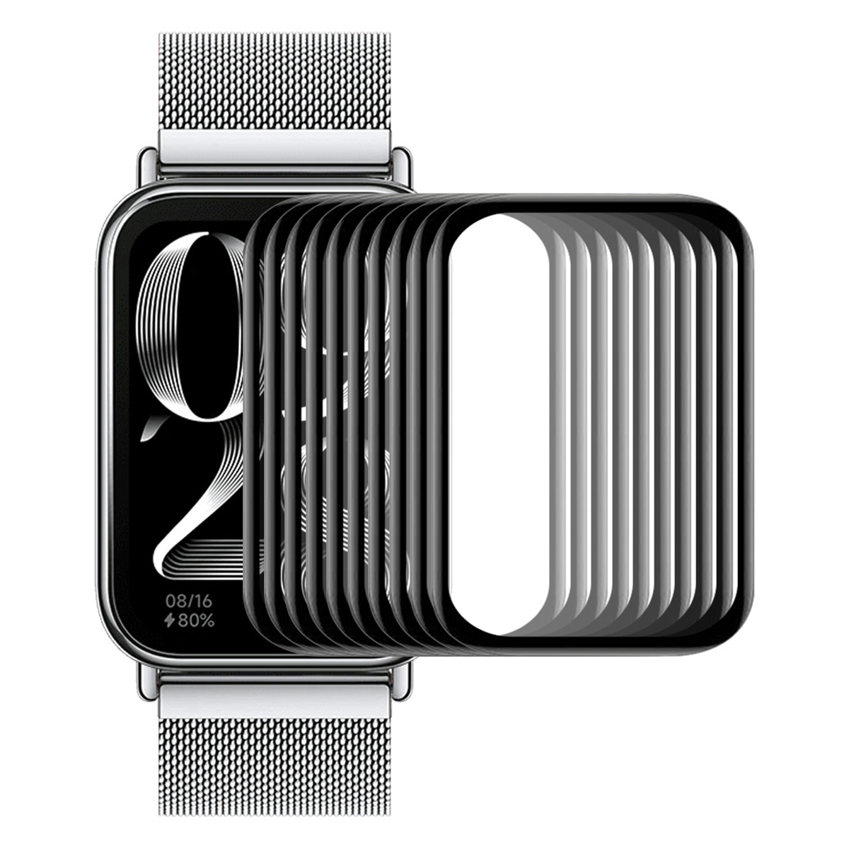 

Enkay Hat Prince 10pcs Für Xiaomi Smart Band 8 Pro Vollbildschutz 3D Gebogen, Xiaomi Smart Band 8 Pro