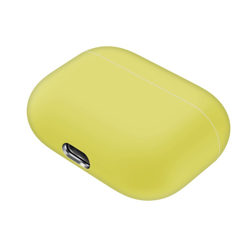 

Сплошной Цвет Силиконовый Защитный Чехол Для AirPods Pro - Желтый, AirPods Pro