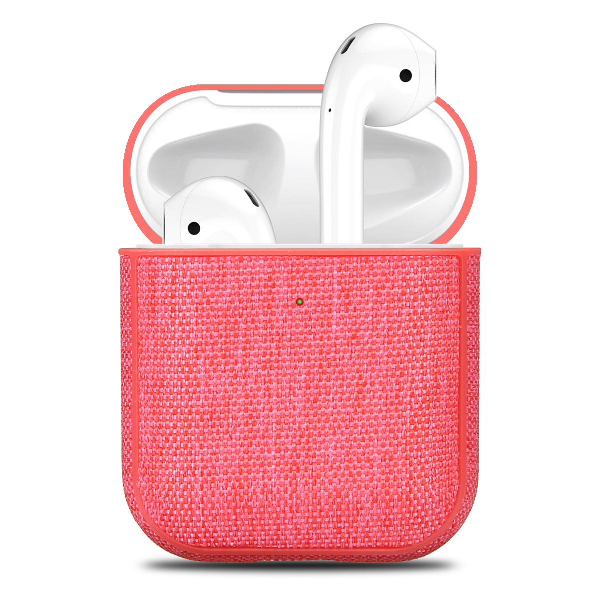 

Canvas Protective Case with Keychain for AirPods with Charging Case (2019)/(2016)/Wireless Charging Case (2019) - Rose, Apple AirPods with Charging Case (2019)