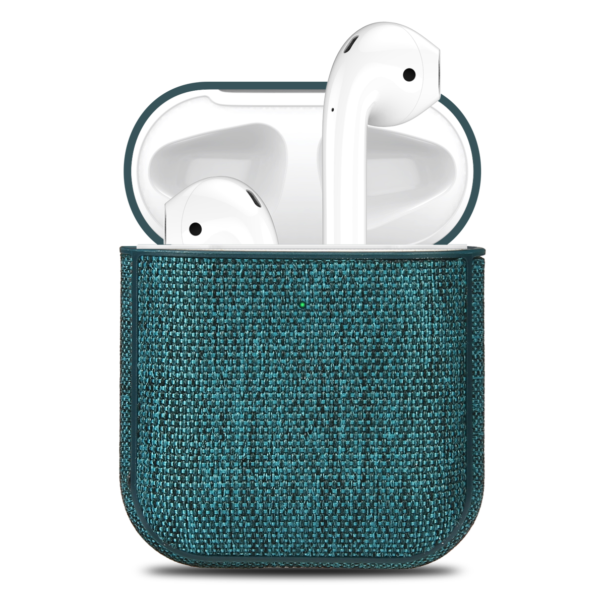 

Canvas Protective Case with Keychain for AirPods with Charging Case (2019)/(2016)/Wireless Charging Case (2019) - Green, Apple AirPods with Charging Case (2019)