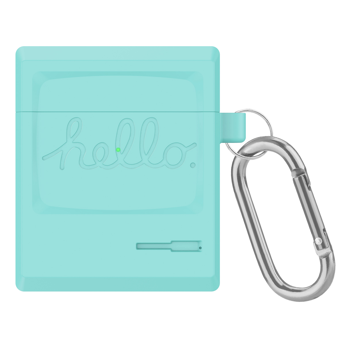 

Retro Silicone Case for Apple AirPods with Wireless Charging Case (2019)/AirPods with Charging Case (2016)/(2019) - Cyan, Apple AirPods with Charging Case (2019)