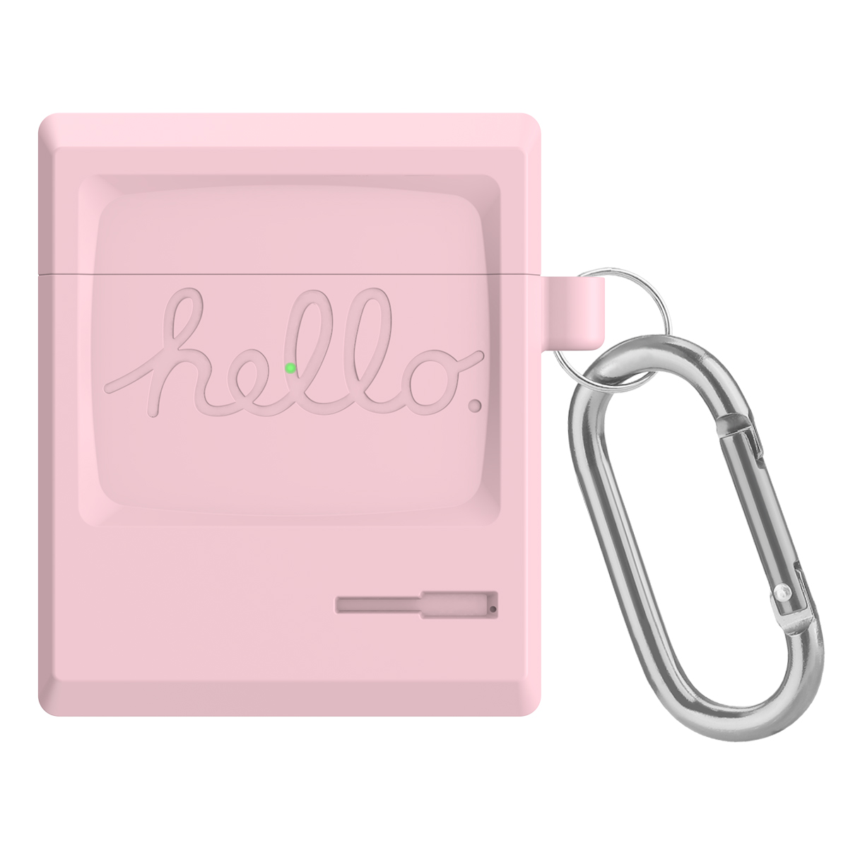 

Retro Silicone Case for Apple AirPods with Wireless Charging Case (2019)/AirPods with Charging Case (2016)/(2019) - Pink, Apple AirPods with Charging Case (2019)
