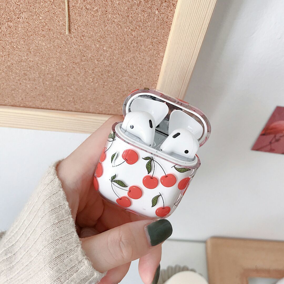 

Cartoon Printing High Transparency TPU Cover for Apple AirPods with Wireless Charging Case (2019) / AirPods with Charging Case (2019) (2016) - Cherry, Apple AirPods with Charging Case (2019)