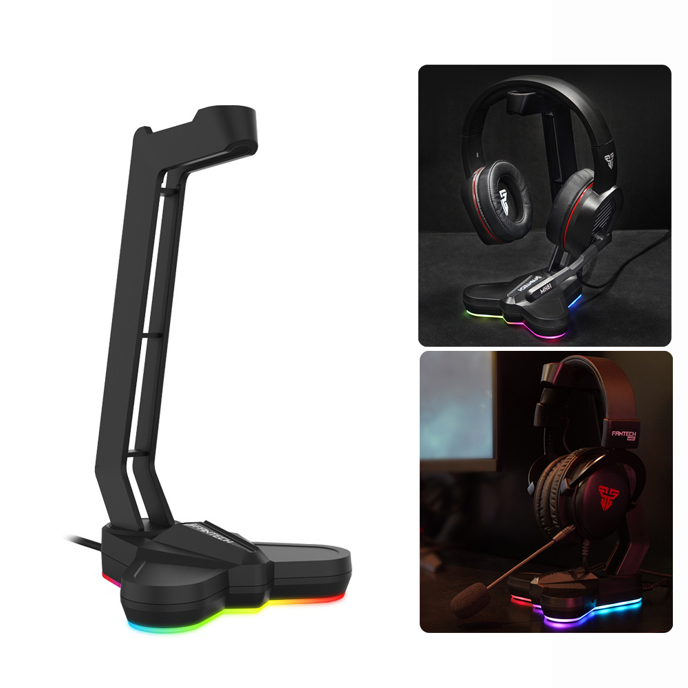 

Fantech Ac3001s RGB Держатель Наушников Для Наушников Подставка Для Игровой Гарнитуры с Анти Скользит Базой - Черный