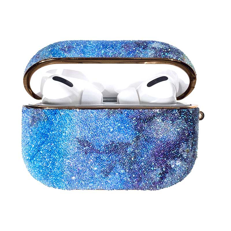 

Caiyue Серия Гальваническая Блестящая Алмазная Ткань PC Shell Для Apple Airpods Pro - Синий, AirPods Pro