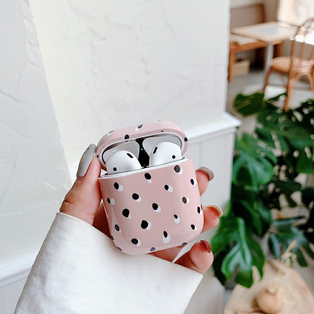 

Phance Printing Design PC Защитный Чехол Для Apple AirPods С Зарядным Видом (2019) / Apple Airpods С Чехол В Зарядке (2016) (2019) - Розовый / Черный, Apple AirPods with Wireless Charging Case (2019)