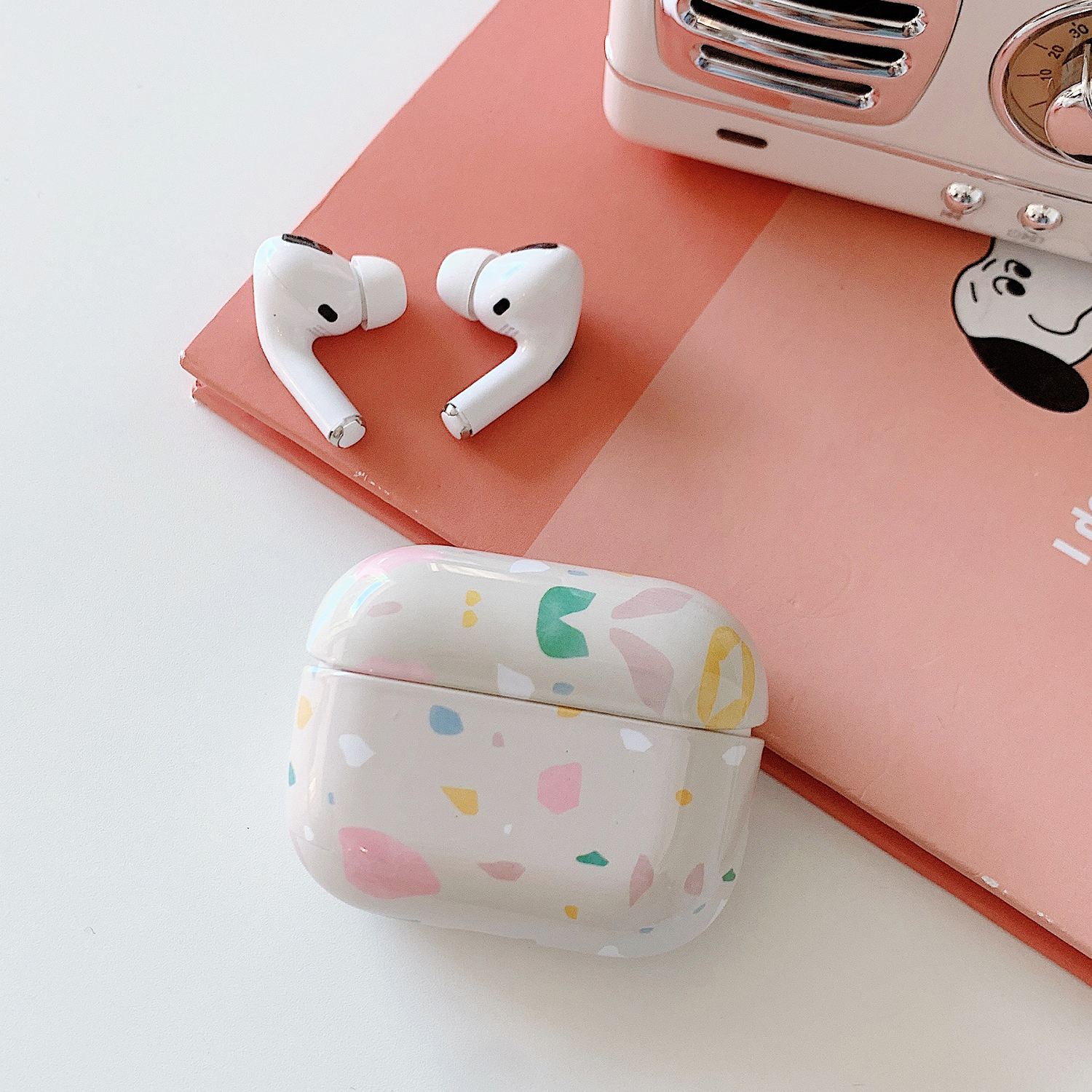 

Несколько Элементов Печати ПК Стильный Чехол Для Apple Airpods Pro - Светло-розовый, AirPods Pro
