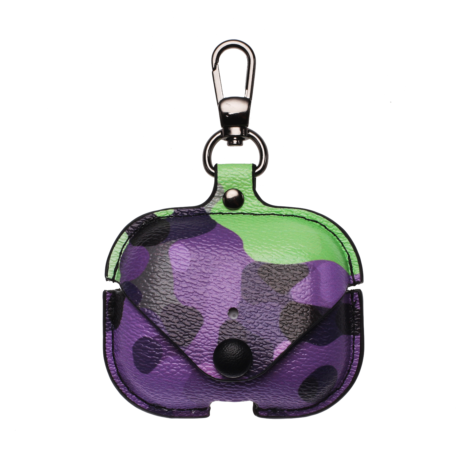 

Camouflage Series Leather Bluetooth Earphone Case Protector for Apple AirPods Pro - Purple, AirPods Pro
