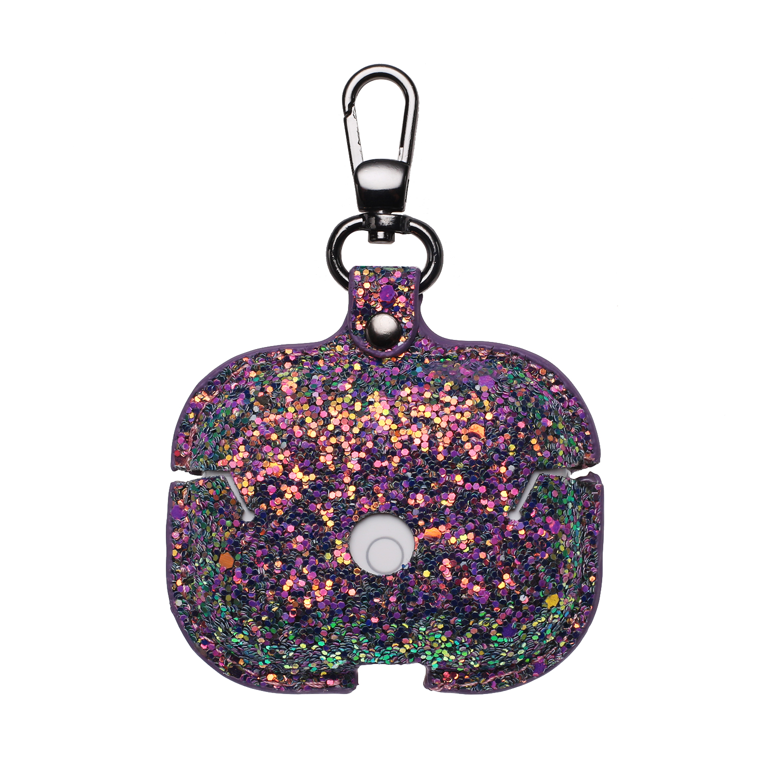 

Unique Glitter Sequins Leather Protector for Apple AirPods Pro - Purple, AirPods Pro