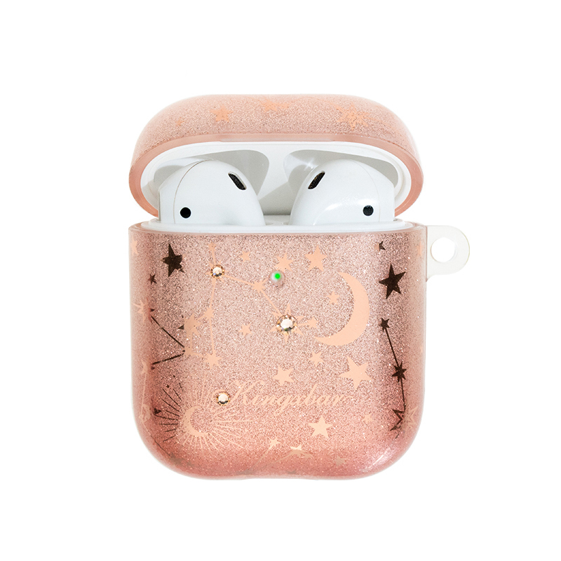 

Coinsxbar Star Moon Series Защитный Чехол Для Наушников Для Apple Airpods С Помощью Беспроводной Зарядки (2019) / AirPods С Зарядным Видом (2019) (2016) - Розовое Золото, Apple AirPods with Charging Case (2019)