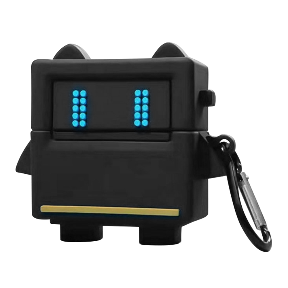 For Samsung Galaxy Buds2 Pro Lovely Cartoon Bluetooth-compatible Earphone Silicone Anti-Drop Cover - Black Robot