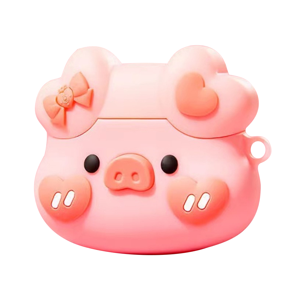 Silicone Case for Samsung Galaxy Buds2 Pro Bluetooth-compatible Earphone Cartoon Protection Cover - Pig Head