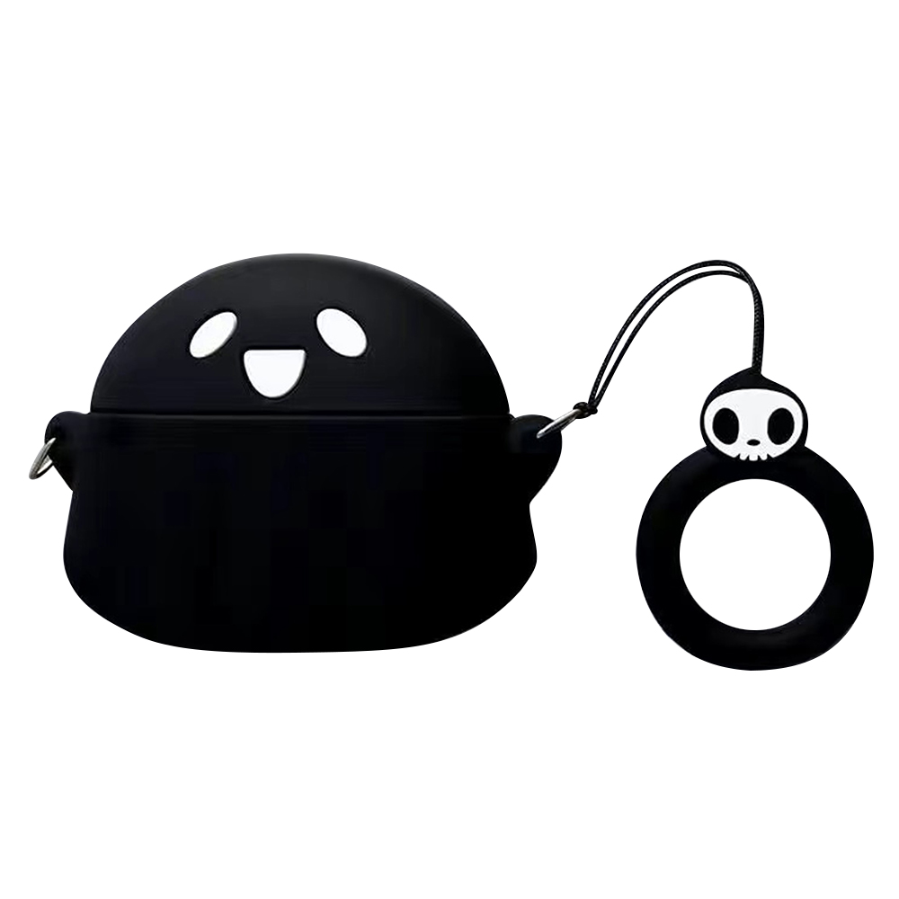For Edifier X3 Lovely Cartoon Anti-Drop Case Bluetooth-compatible Earphone Silicone Cover - Black Ghost