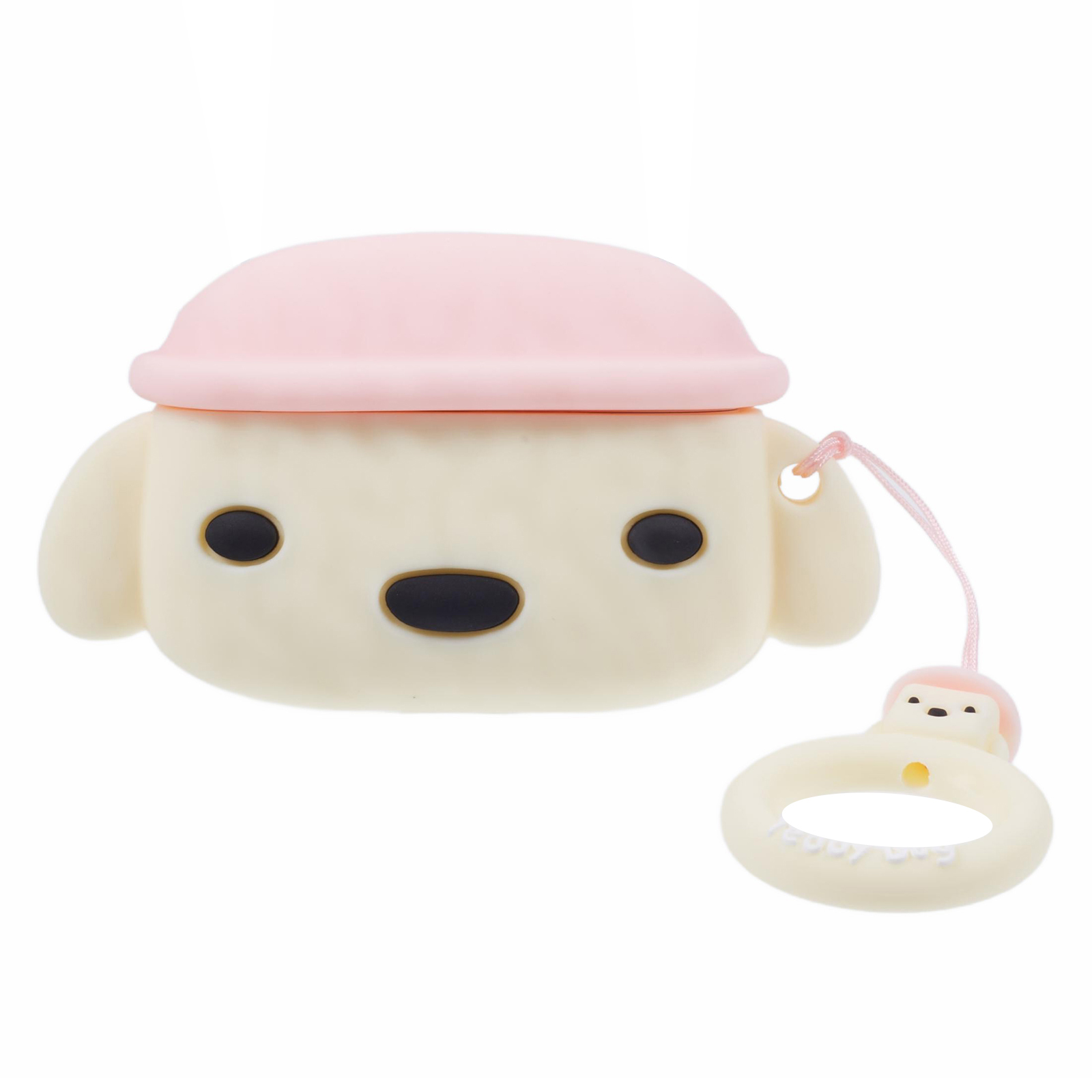 For Apple AirPods Pro Bluetooth-compatible Earphones Silicone Cover Teddy Protective Case - Beige