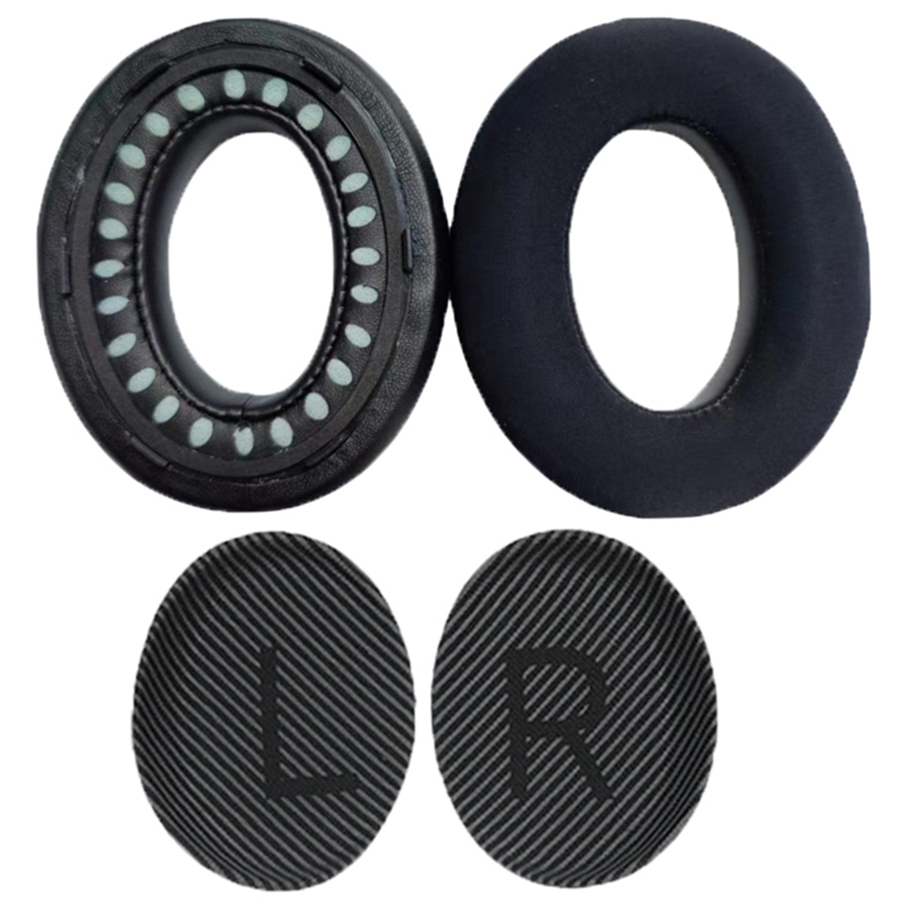 JZF-483 1 Pair For Bose Quietcomfort 35 Wireless Headphone Earpads Cooling Gel Replacement Earmuffs - Black