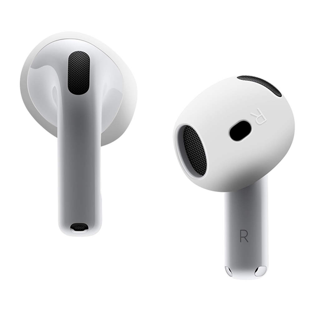 For AirPods 4 Earbuds Anti-slip Silicone Cover Bluetooth-compatible Earphones Earmuffs Ear Tips - White
