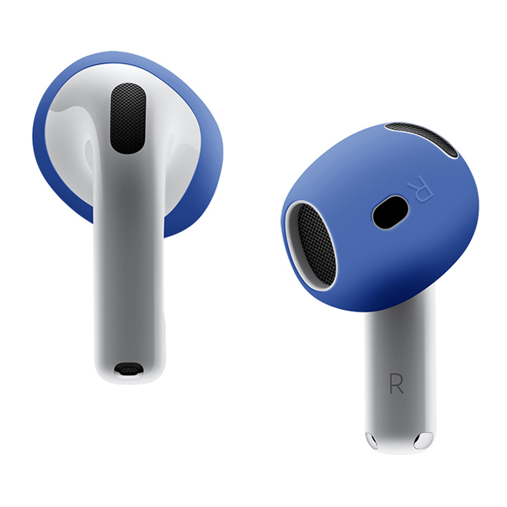 For AirPods 4 Earbuds Anti-slip Silicone Cover Bluetooth-compatible Earphones Earmuffs Ear Tips - Blue